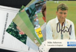 Cricket collection 7 signed 6x4 inch Cornhill Insurance Test Series promo photos and Cornhill 1993