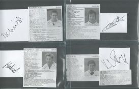 Cricket collection over 30 signed white cards from International and County players past and present