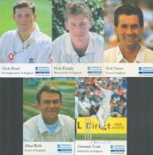 Cricket England Collection 7 signed 6x4 inch colour Cornhill Insurance promo photos includes great