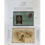 1902 Henrie Rennie football Scots goalkeeper signed postcard with photo inset. Set on A4 descriptive