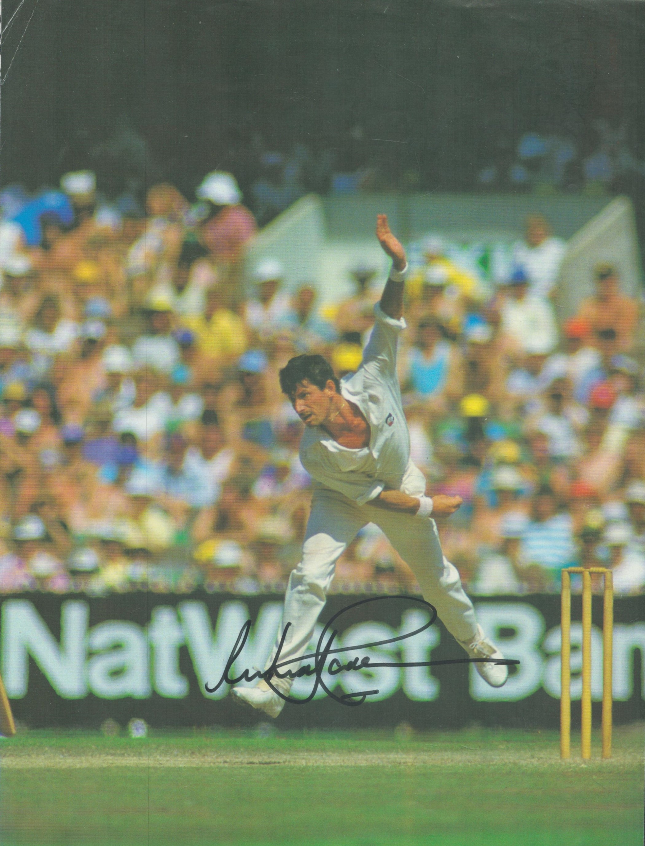 Cricket Richard Hadlee signed 10x8 inch colour magazine photo. Good condition. All autographs are
