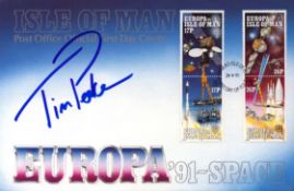 Tim Peake, a signed Isle of Man Europa 91-Space FDC. Peake is a British author, Army Air Corps