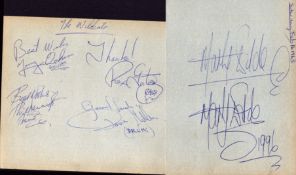 Marty Wilde and the Wildcats signed album pages. Good condition. All autographs are genuine hand