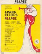 Jerry Herman, American composer and lyricist. A signed music sheet for 'Mame'. Good condition. All