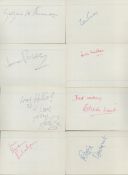 Entertainment collection of 10 autograph pages. Signatures from Don Rickles, Susan Penhaligon,
