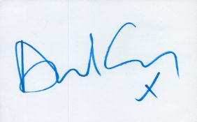 Daniel Craig signed 6x4inch white card. Good condition. All autographs are genuine hand signed and