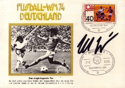 Gerd Muller (1945-2021), a signed World Cup Winners 1974 FDC. A German striker renowned for his