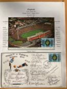 Leeds Utd legend Don Revie plus 14 England football legends signed 1977 Glasgow Select v England