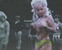 Barbara Windsor signed 10x8inch colourised Carry-on Camping photo. Good condition. All autographs