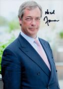 Nigel Farage signed 7x5inch colour photo. Good condition. All autographs are genuine hand signed and
