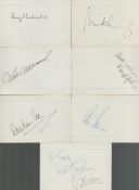 Entertainment/Sport collection of 10 autograph pages. Signatures from Toyah Willcox, Billy Beaumont,