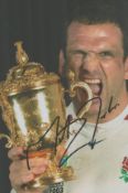 Martin Johnson signed 12x8inch colour England photo. Good condition. All autographs are genuine hand