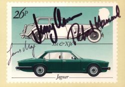 Jeremy Clarkson, Richard Hammond and James May. A British Motor Cars Jaguar SS1 & XJ6 PHQ card