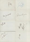Entertainment/Sport collection of 10 autograph pages. Signatures from Tony Jacklin, Peter Willey,