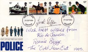 Ronnie Biggs and Jack Slipper. A dual signed Police FDC, postmarked 26th Sept 1979 with full set