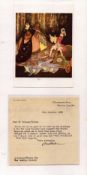 Edmund Dulac - illustrator TLS dated 13/12/1932. Good condition. All autographs are genuine hand