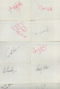 Entertainment/Sport collection of 10 autograph pages. Signatures from Christina Boxer, Robin
