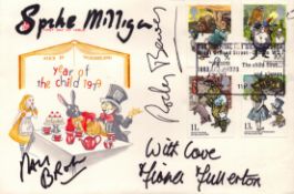 Spike Milligan, Fiona Fullerton, Ray Brooks and Rodney Bewes, a signed Year of the Child - Alice