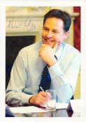 Nick Clegg signed 8x6inch colour photo. Good condition. All autographs are genuine hand signed and