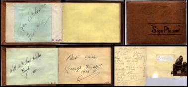 1930s vintage entertainment autograph book includes signatures of stars at the time such as George