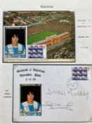 1979 Argentina football legend Rene Orlando Houseman signed cover to John Murray and signed postcard