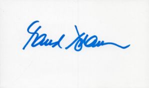 Maud Adams signed 5x3inch white card. Good condition. All autographs are genuine hand signed and