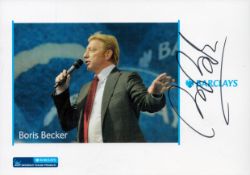 Boris Becker signed 8x6 inch colour promo photo. Good condition. All autographs are genuine hand