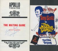 Terry Scott (1927 1994) Comedian Signed 1972 Apollo Theatre Programme 'The Mating Game' Plus