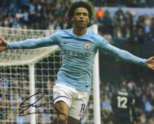 LEROY SANE signed Manchester City 8x10 Photo. Good condition. All autographs are genuine hand signed