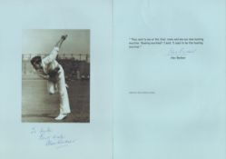 Alec Bedser signed quotation collection. 2 included. Good condition. All autographs are genuine hand