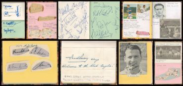 Sport autograph Album. Over 100 Football and cricket autographs from 1900s onwards. Some signature