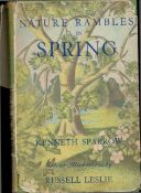 Nature Rambles in spring hardback book. Few rips to dustjacket. Good condition. All autographs are