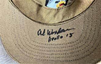 Space Apollo 15 CMP Col Alfred Worden signed to inside peak of 101st Airbourne Cap. Alfred Merrill