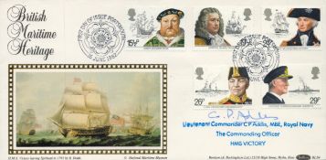 C P Addis signed British Maritime Heritage FDC. 16/6/82 Portsmouth FDI postmark. Good condition. All