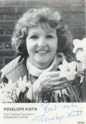 Penelope Keith signed 6x4inch black and white photo. Good condition. All autographs are genuine hand