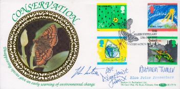 John Leslie, Diane Louise Jameson and Anthea Turner signed Conservatory FDC. 15/9/92 Oxford