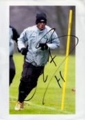 Henri Camara signed 12x8 colour photo. Picturing in training for Celtic. Good condition. All