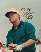 Golf Jack Nicklaus signed 10x8 inch colour photo lot comes with original mailing envelope. Good