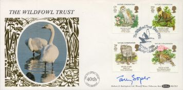 Tony Soper signed Wildfowl Trust. 20/5/86 Gloucester postmark. Good condition. All autographs are