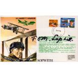 Tom Sopwith signed test pilot cover. Good condition. All autographs are genuine hand signed and come