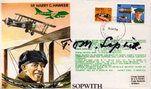 Tom Sopwith signed test pilot cover. Good condition. All autographs are genuine hand signed and come
