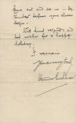 Alexander Buchannan ALS dated 12/7/1913. Good condition. All autographs are genuine hand signed