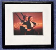 Leonardo DiCaprio and Kate Winslet Titanic 15X17 framed display. Signatures faded. Good condition.
