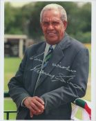Gary Sobers signed 10x8 inch colour photo. Sir Garfield St Auburn Sobers, AO, OCC, NH (born 28