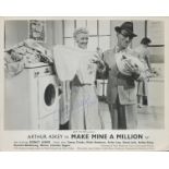 ARTHUR ASKEY English Comedian signed vintage 'Make Mine A Million' 8x10 Promo Photo. Good condition.