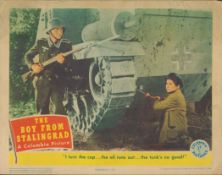 3 Lobby Card 14x11 Collections 2 The Boy from Stalingrad and First Comes Courage. Good condition.