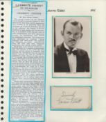Music Lawrence Tibbett signed piece approx 3 x 2 inches, fixed to A4 page with corner mounts and b/w