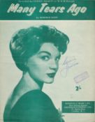 CONNIE FRANCIS American Pop Singer signed vintage 'Many Tears Ago' Sheet Music. Good condition.