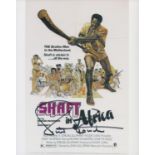 Richard Roundtree signed 10x8 inch Shaft in Africa colour promo photo. Good condition. All