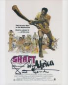 Richard Roundtree signed 10x8 inch Shaft in Africa colour promo photo. Good condition. All